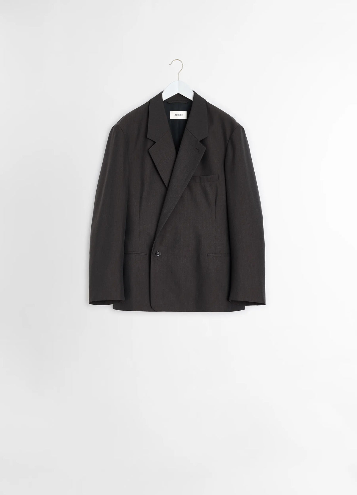 SOFT DOUBLE BREASTED JACKET - Dark Espresso Melange - Tropical