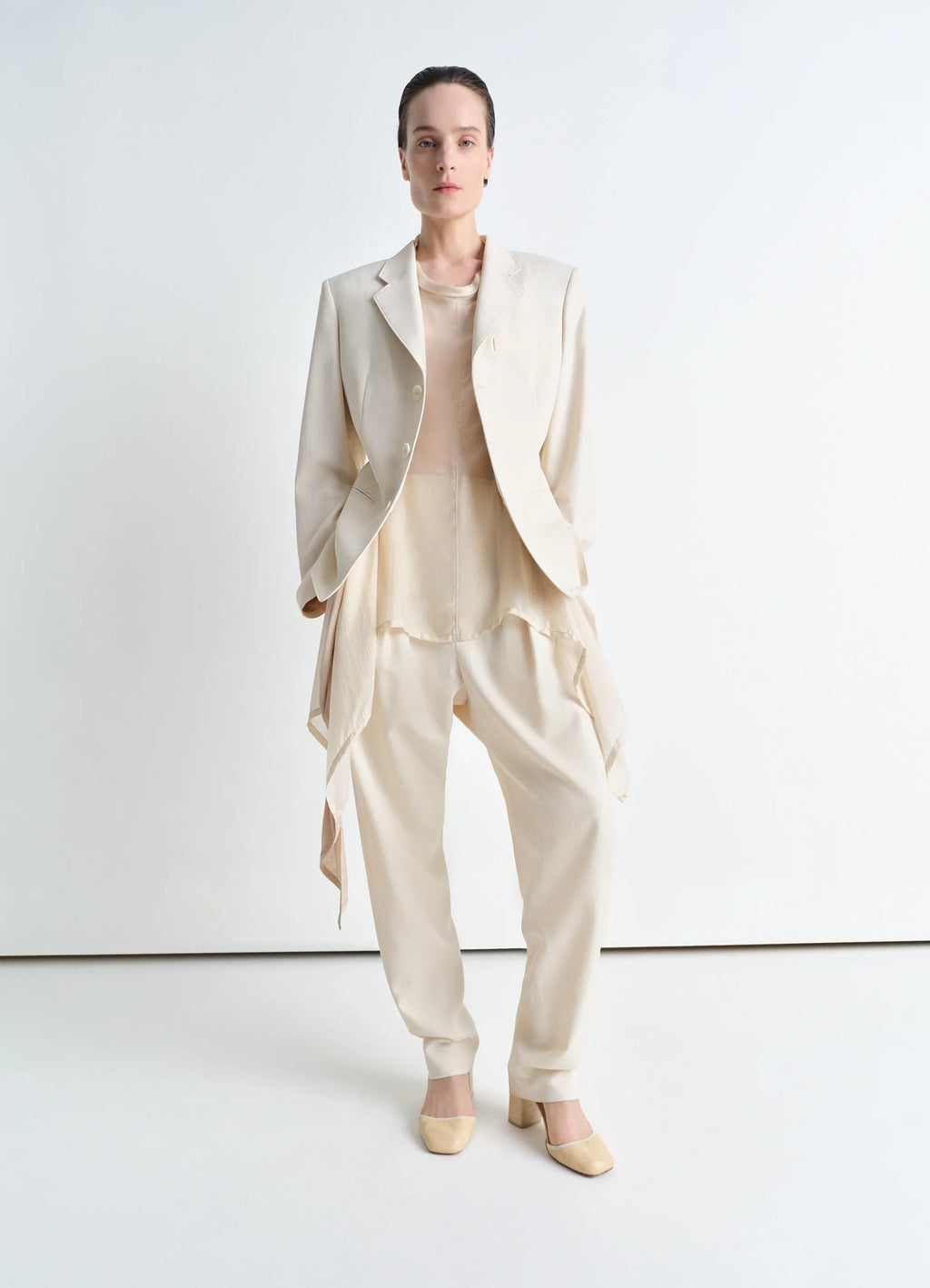 シングルブレスト フィット テーラード ジャケット