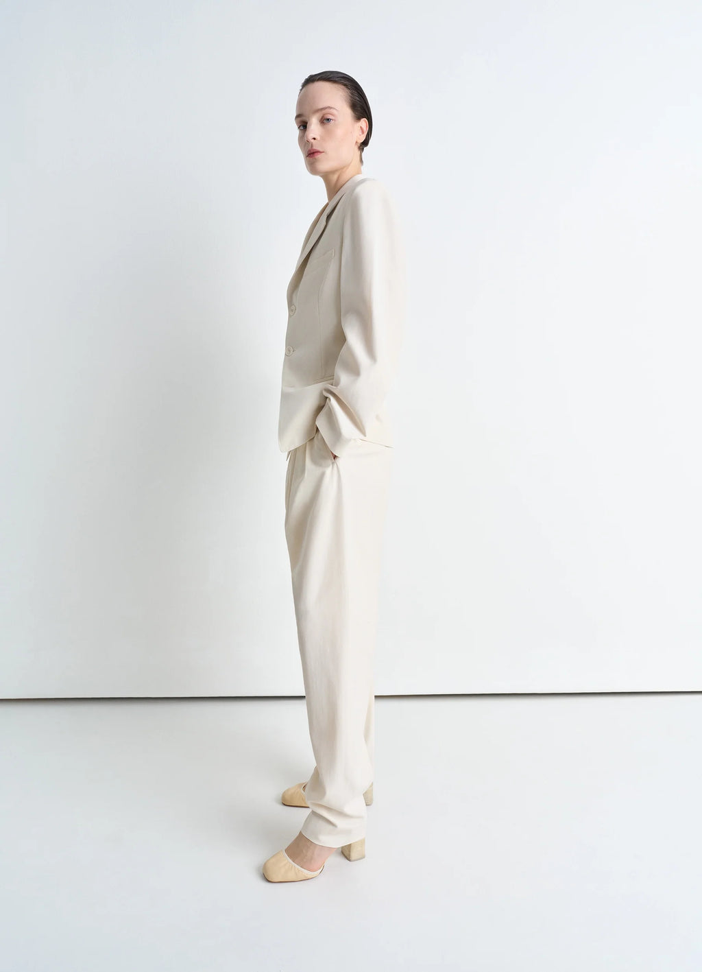 シングルブレスト フィット テーラード ジャケット