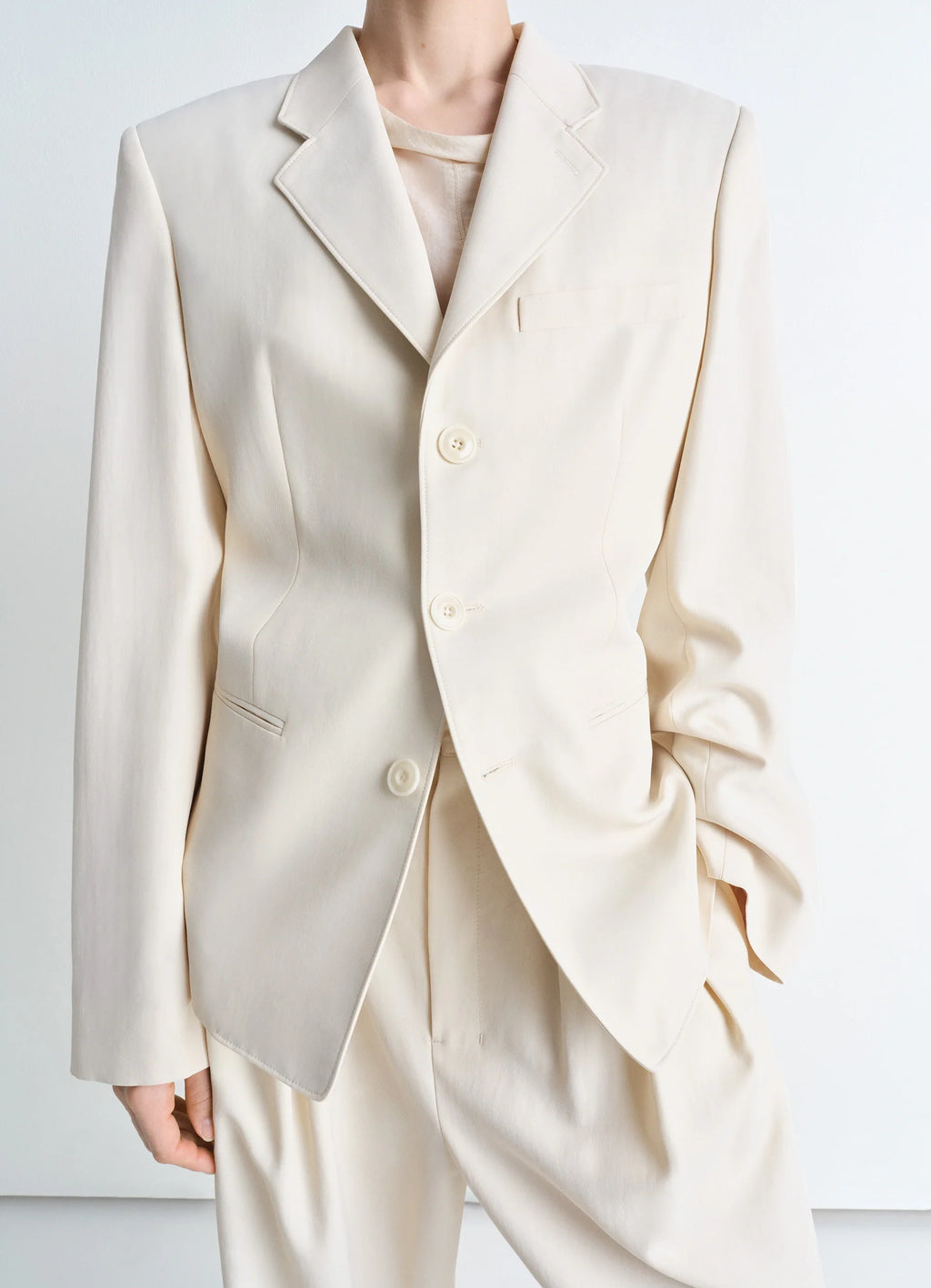 シングルブレスト フィット テーラード ジャケット