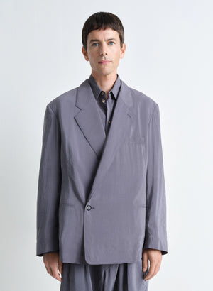 SOFT DB JACKET - Asphalt - Dry Silk - Men | LEMAIRE