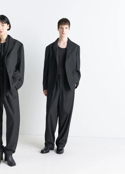 SOFT SINGLE BREASTED JACKET IN CASHMERE - Anthracite / Grey - Soft