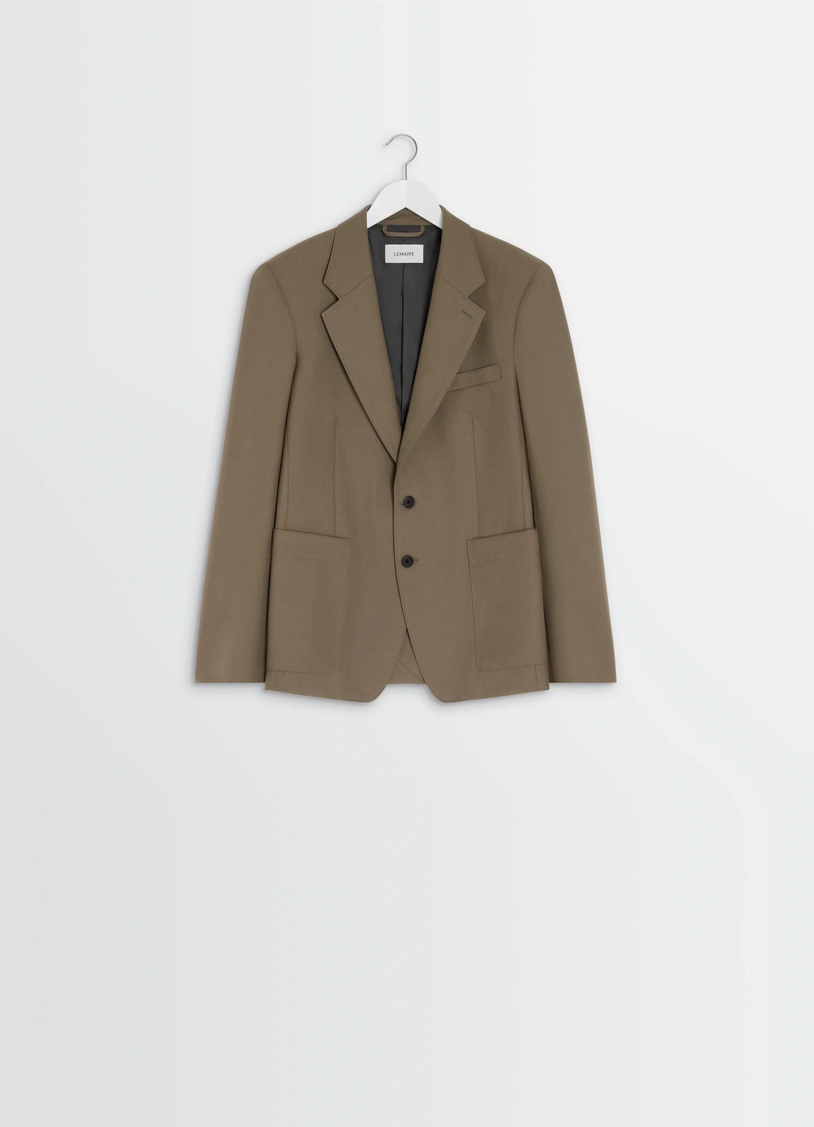 シングルブレスト テーラードジャケット - Taupe Melange - Poly Wool シングルブレスト テーラードジャケット - Taupe Melange - Poly Wool