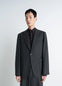 Tailored Single Breasted Jacket in wool-blend suiting fabric, model shot, front view fitted cut