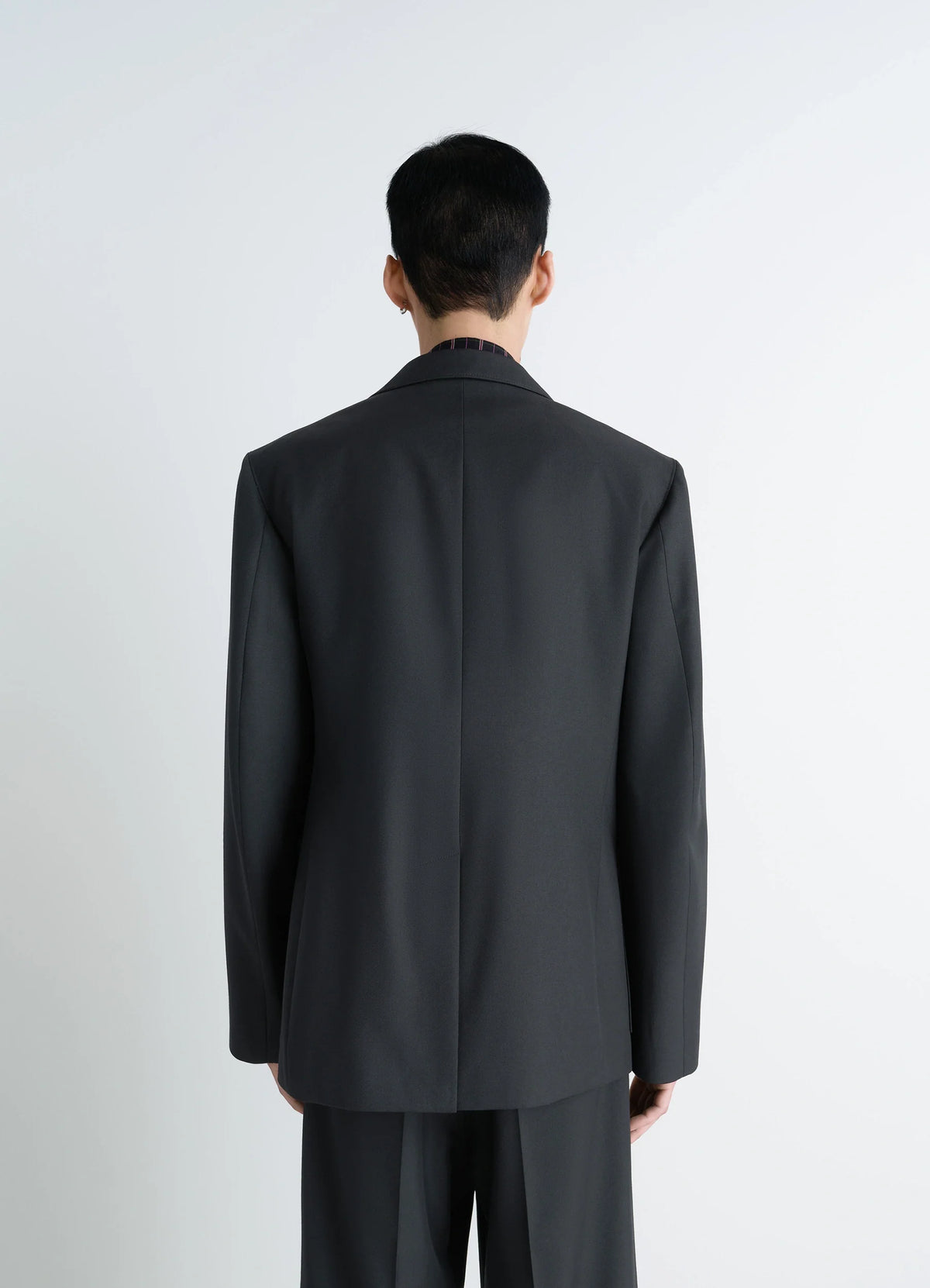 シングルブレスト テーラードジャケット - Marine Melange - Poly Wool