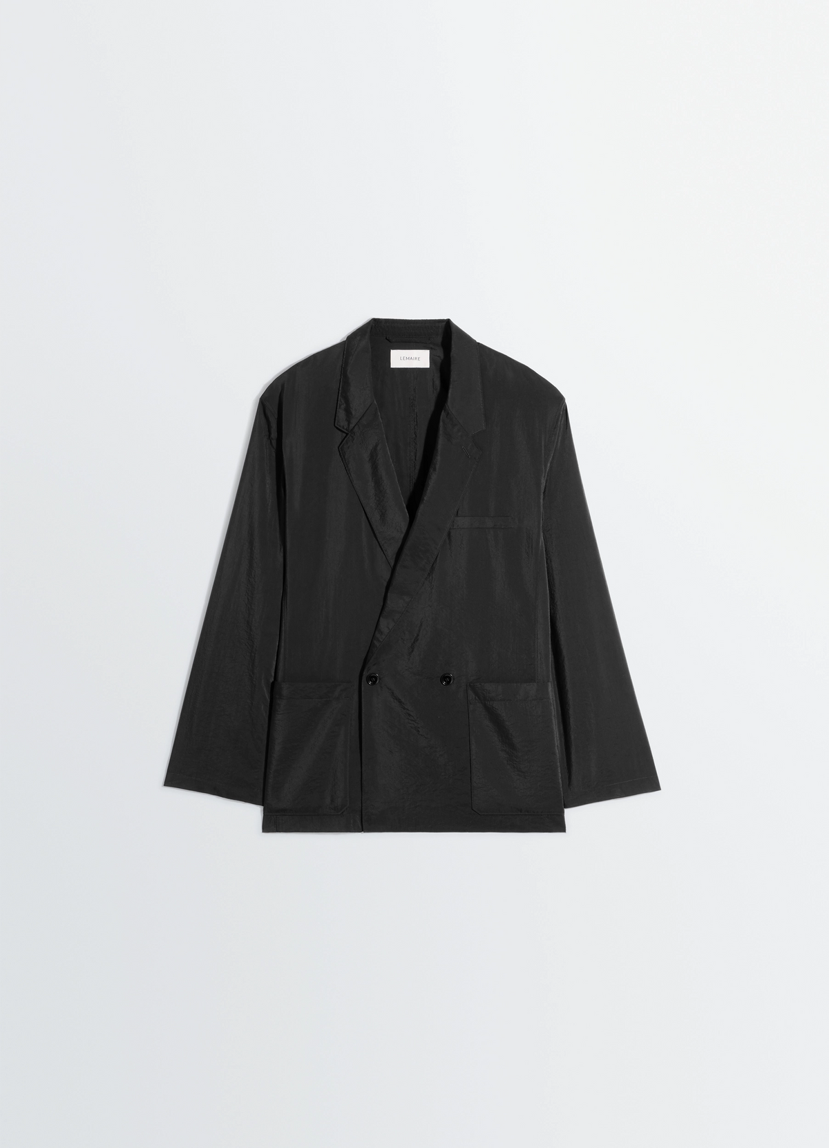 ドライシルクのソフトダブルブレストジャケット - Black - ドライ