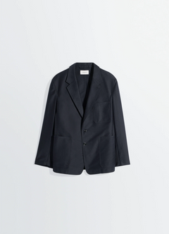SINGLE BREASTED WORKWEAR JACKET IN COTTON SATIN
