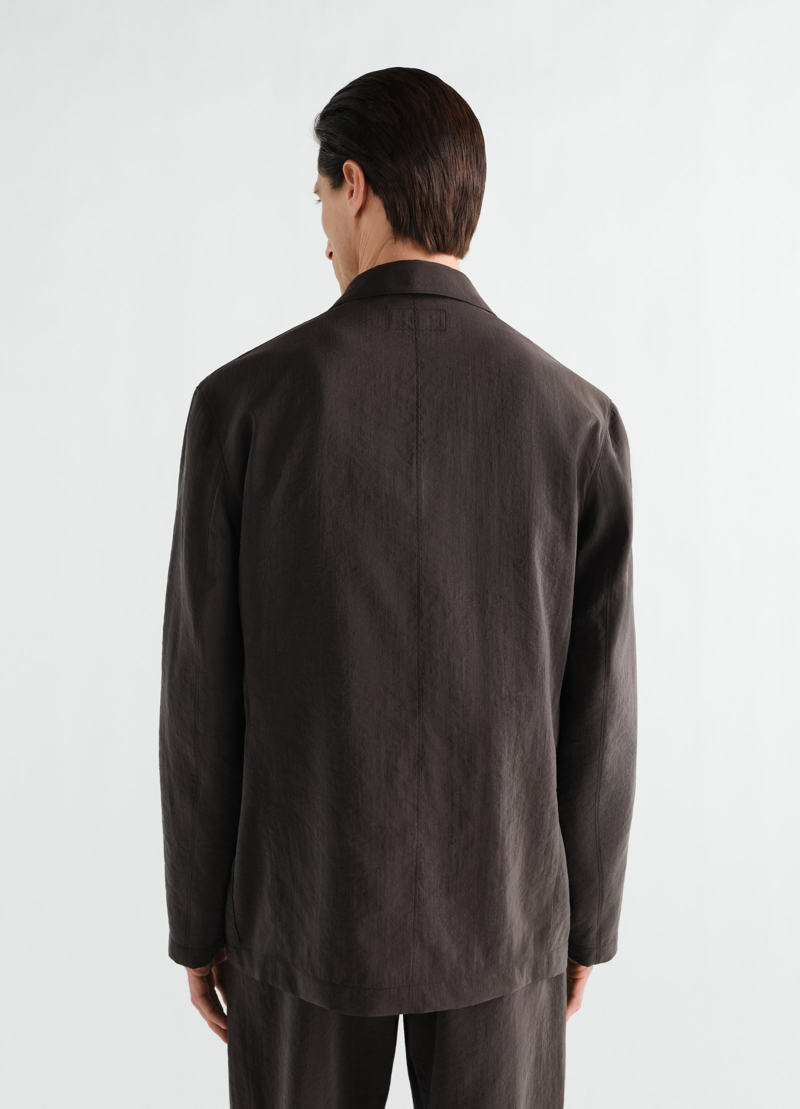 Light double-breasted jacket in dry silk