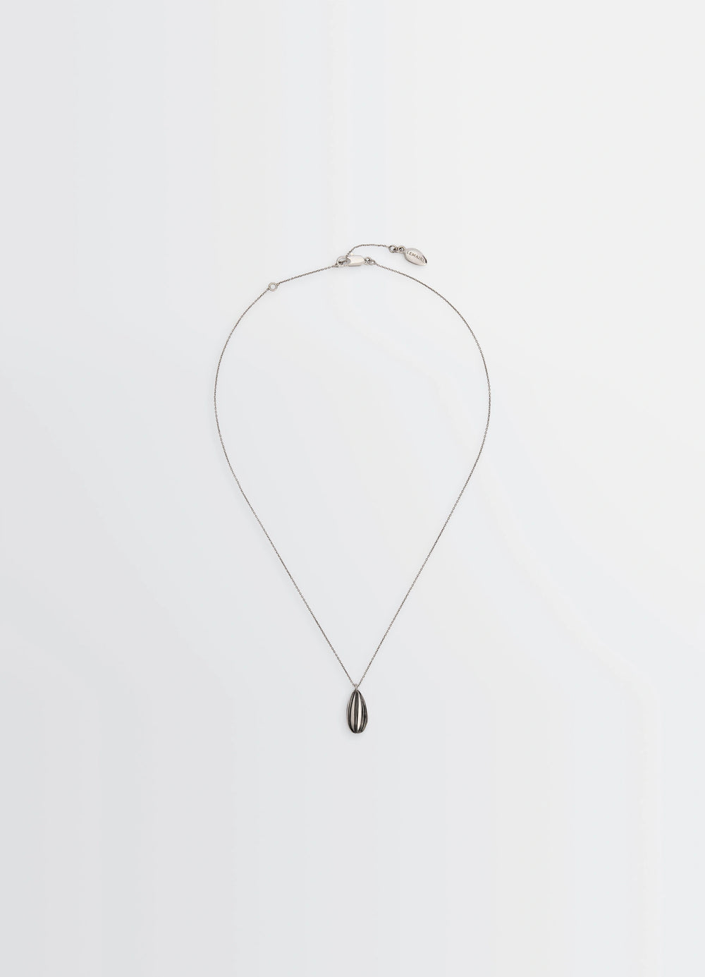 Girasol Necklace in Silver-plated brass, product shot, Front view Pendant with enamel