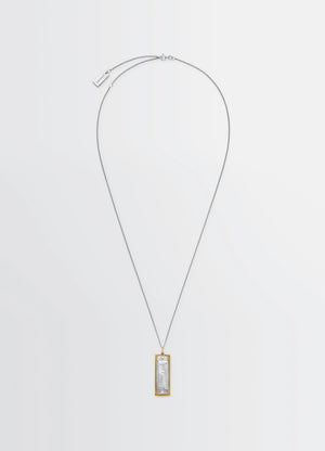 Hohner Little Lady Harmonica Neckla in Silver and Gold, product shot, front view minimalist design