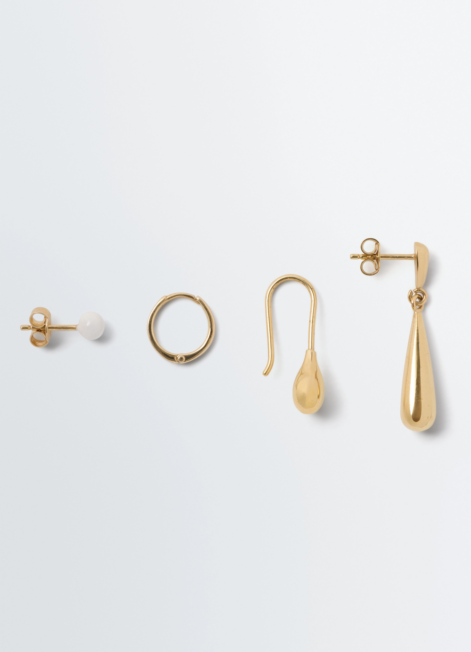 Piercings set in gold plated silver