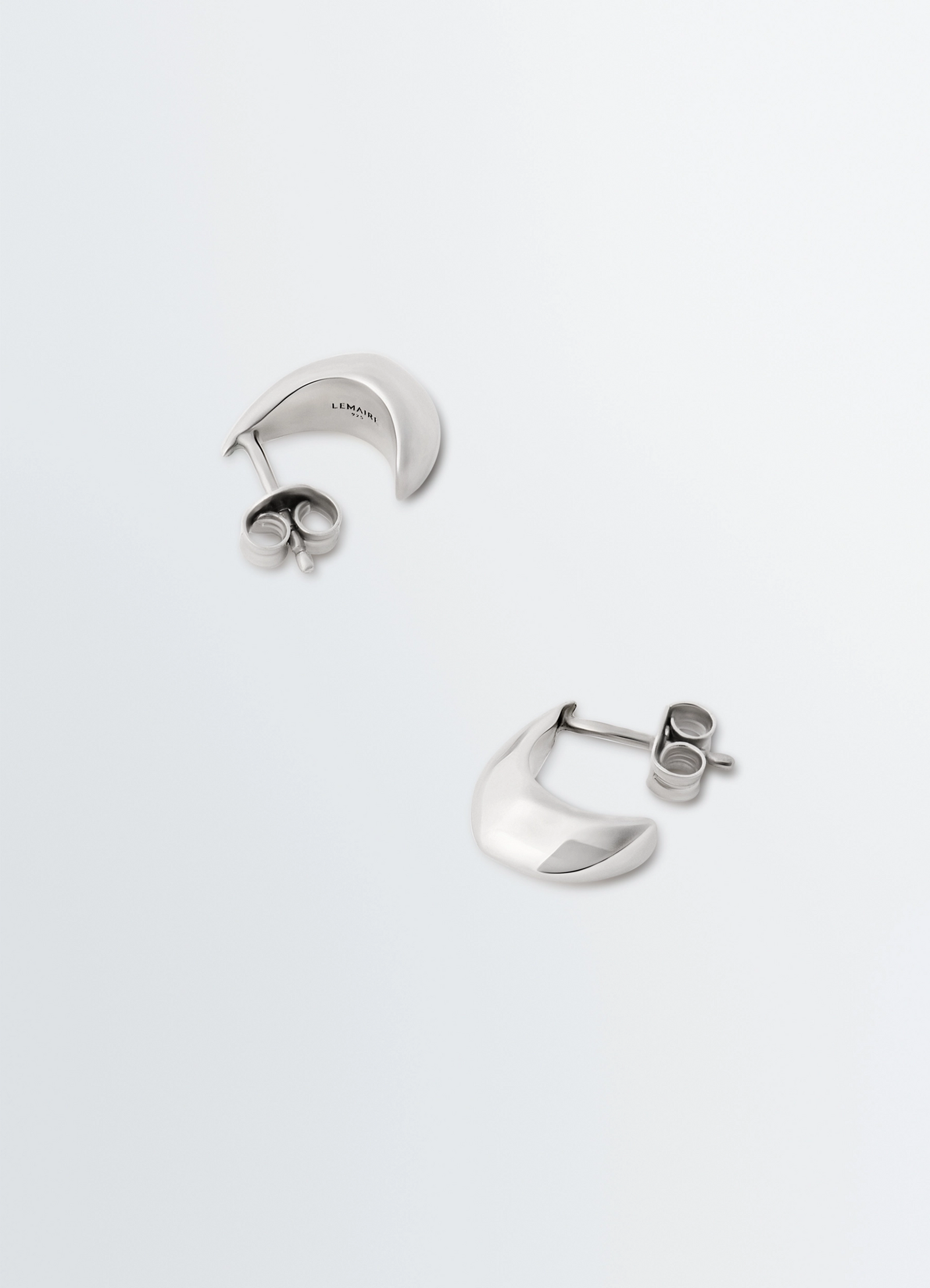 Micro drop earrings in sliver