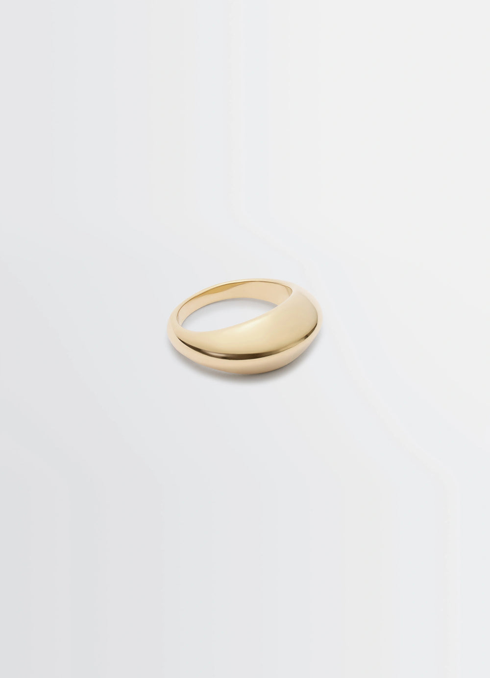 Chunky Drop Ring in Vermeil, product shot, Top view Voluminous drop-shaped