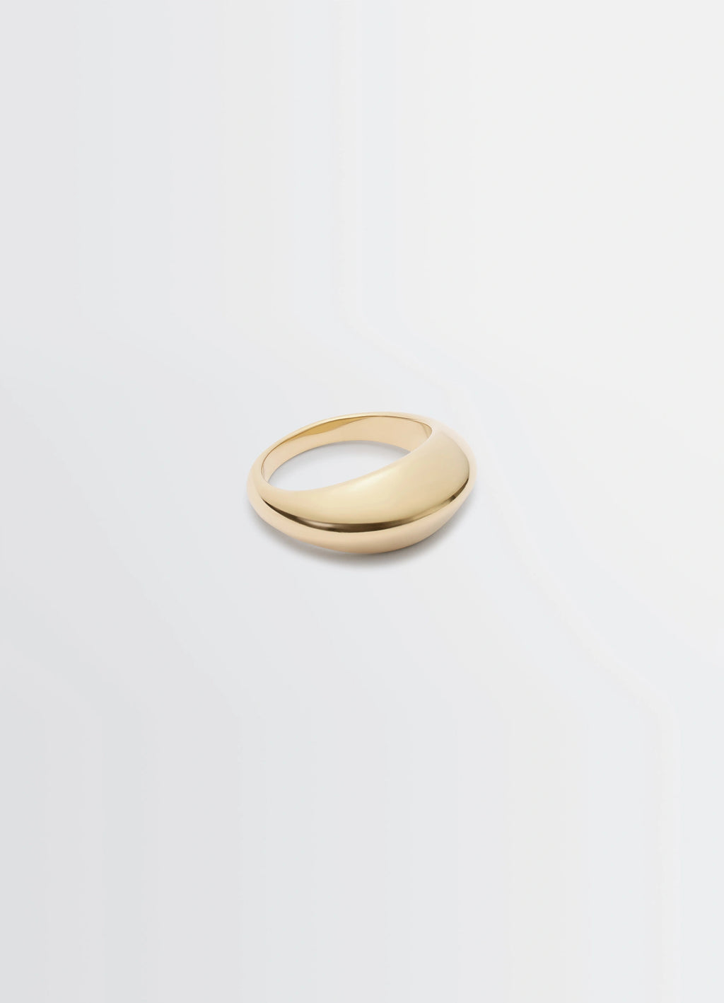 Chunky Drop Ring in Vermeil, product shot, Top view Voluminous drop-shaped