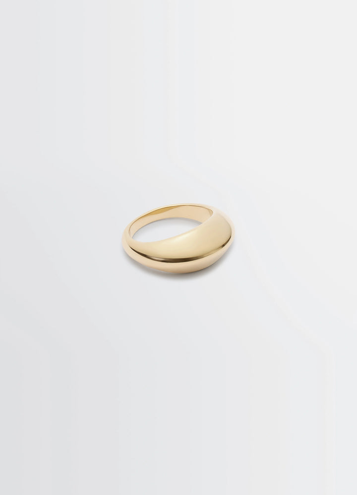 Chunky Drop Ring in Vermeil, product shot, Top view Voluminous drop-shaped