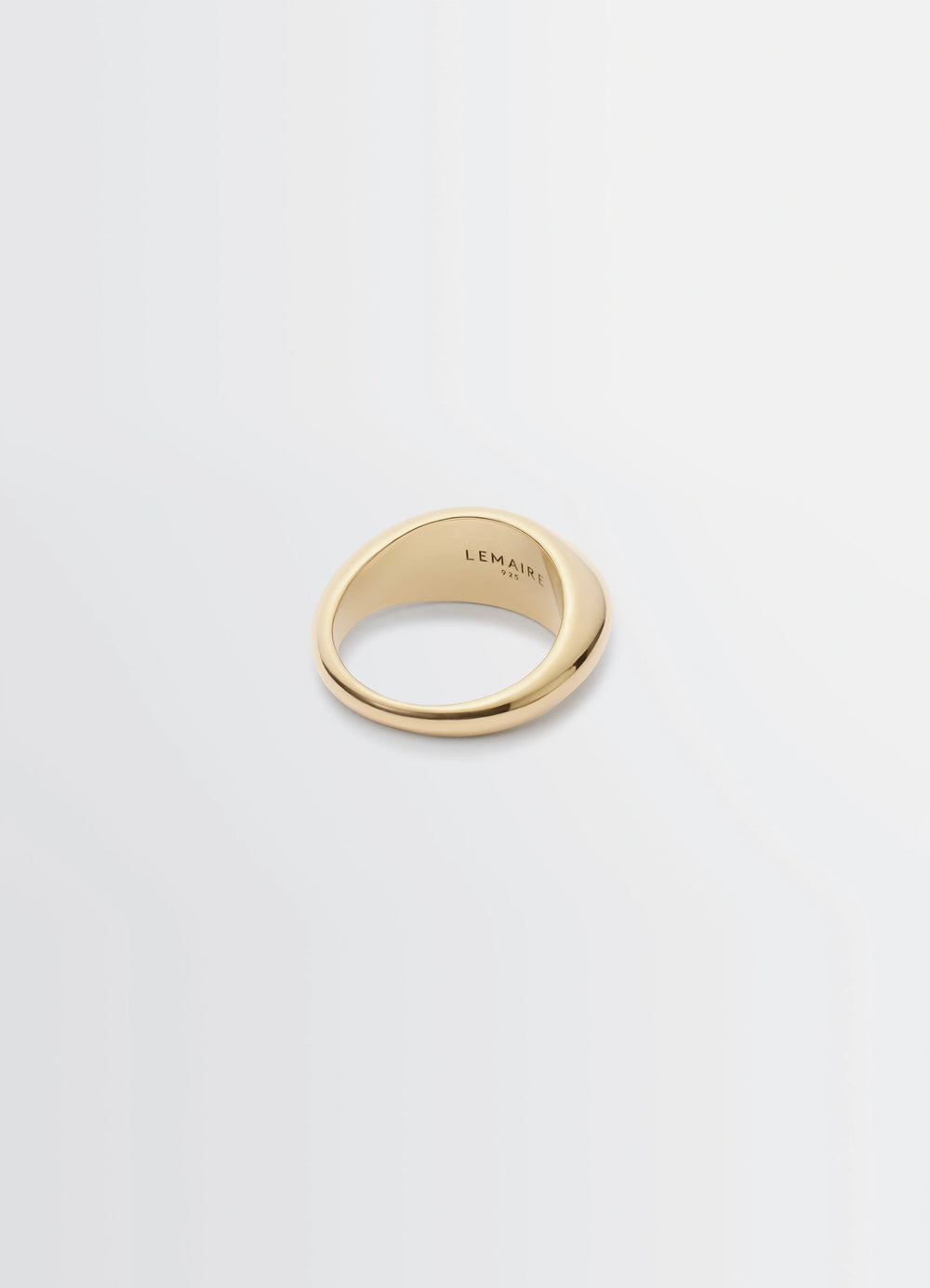 Chunky Drop Ring in Vermeil, product shot, side view engraving visible