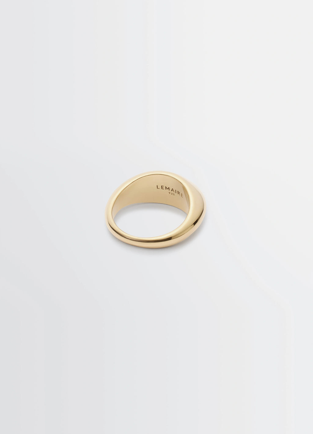 Chunky Drop Ring in Vermeil, product shot, side view engraving visible