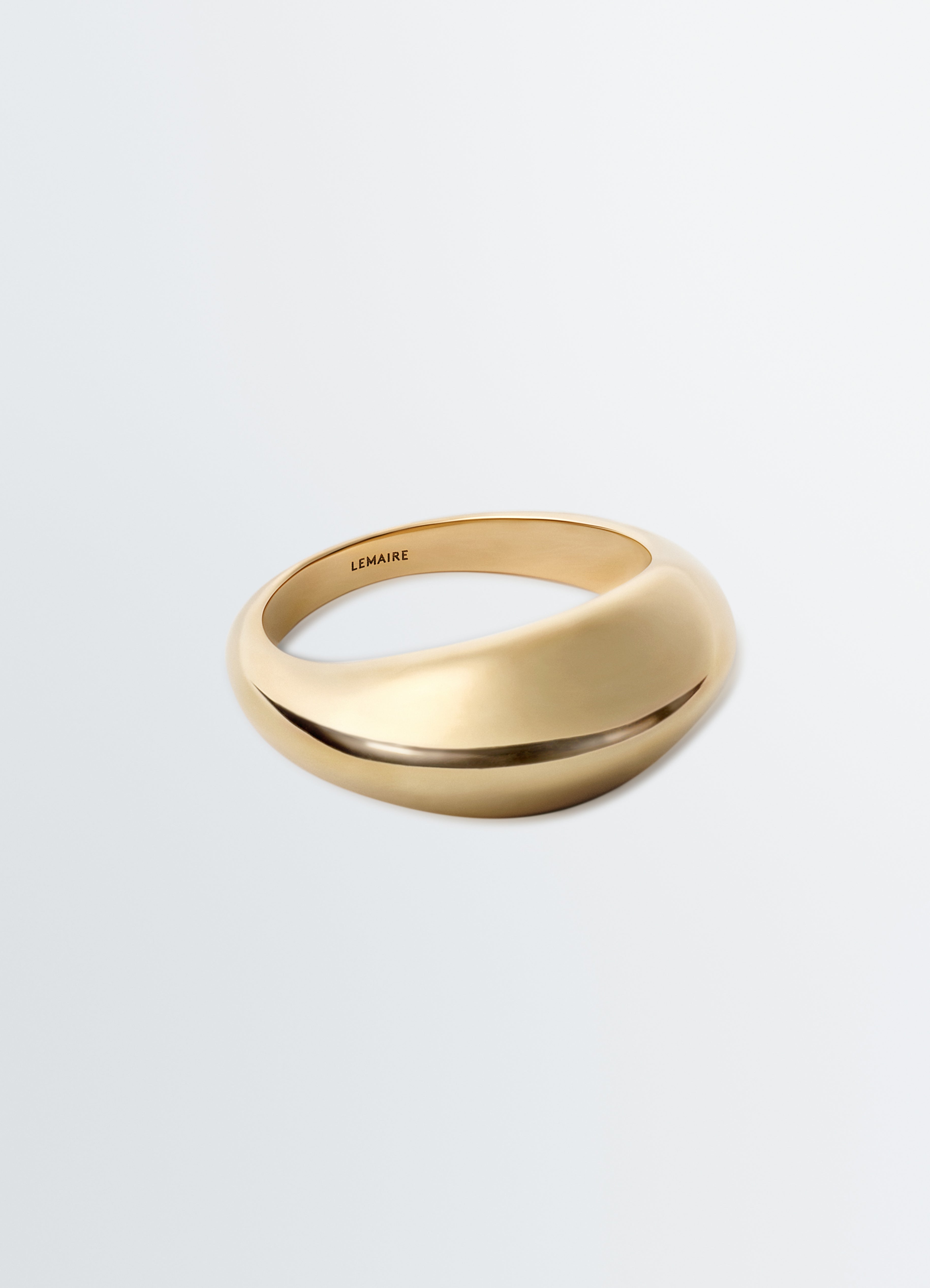 23SS LEMAIRE リングセット（三連）ゴールド チャンキードロップリング - Light Gold - スターリングシルバー