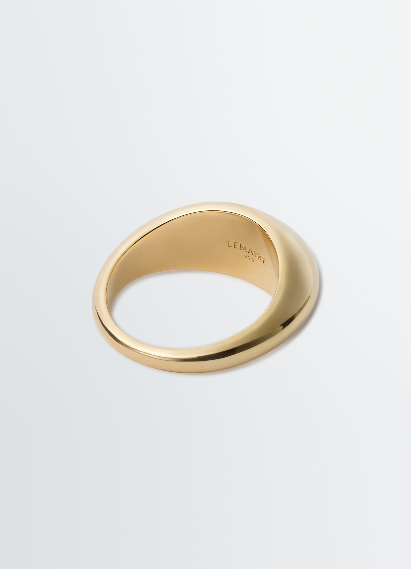 Chunky drop ring in vermeil