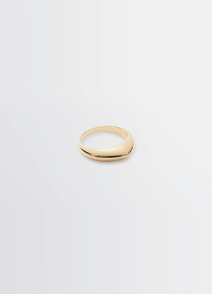 Lemaire Drop Ring in Vermeil, product shot, Angled top view Drop-shaped