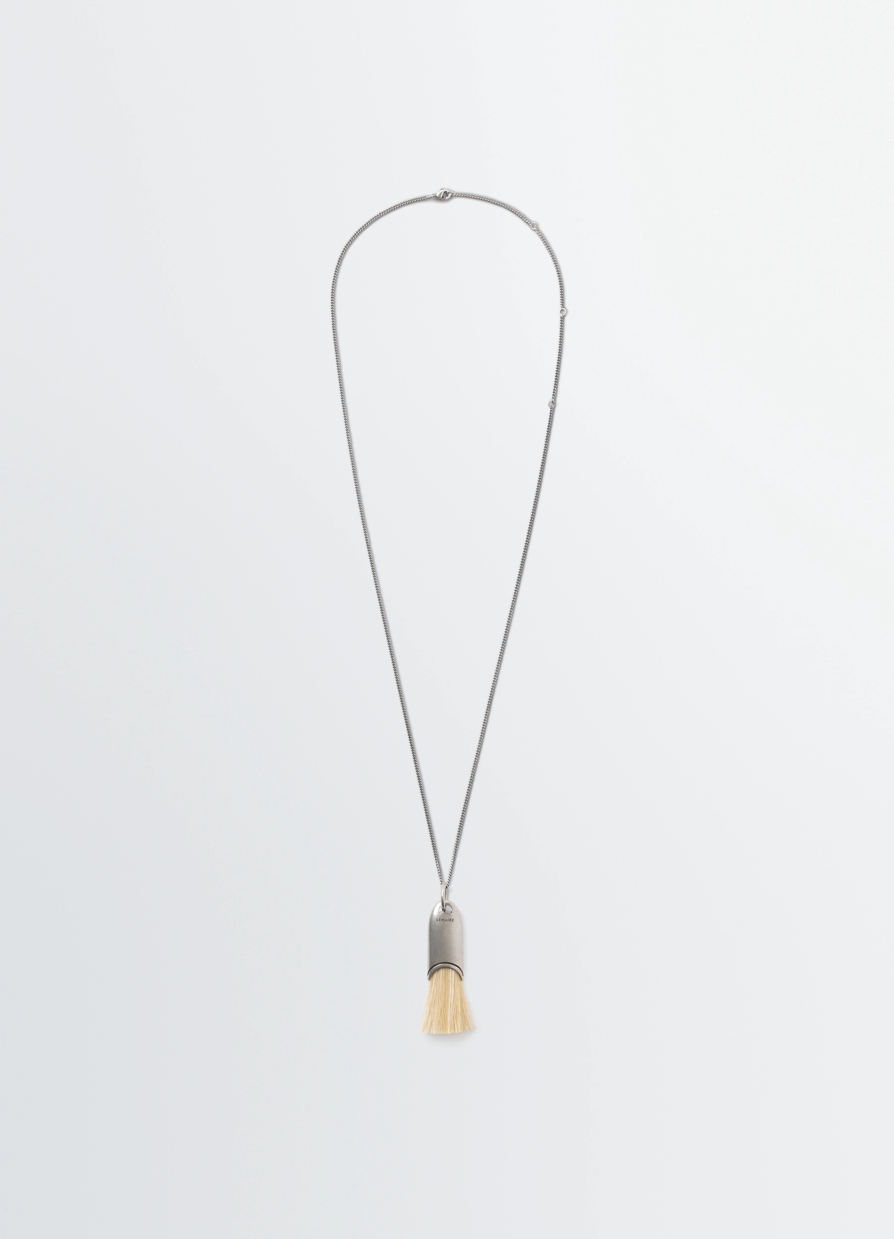 PERSONAL BRUSH NECKLACE - Silver / Blond - Brass - Unisex | LEMAIRE