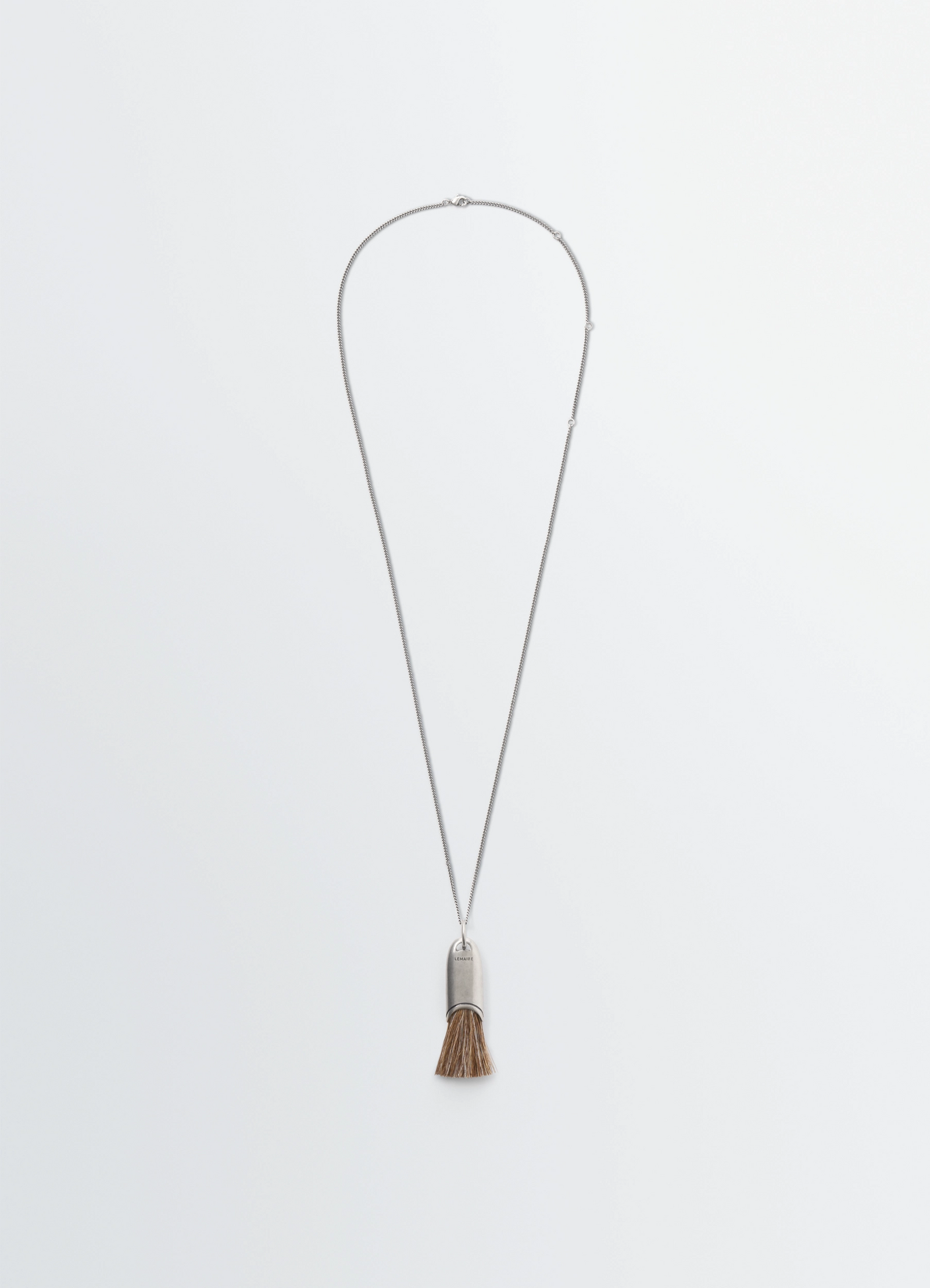 PERSONAL BRUSH NECKLACE - Silver / Salt And Pepper - Brass PERSONAL BRUSH NECKLACE - Silver / Salt And Pepper - Brass