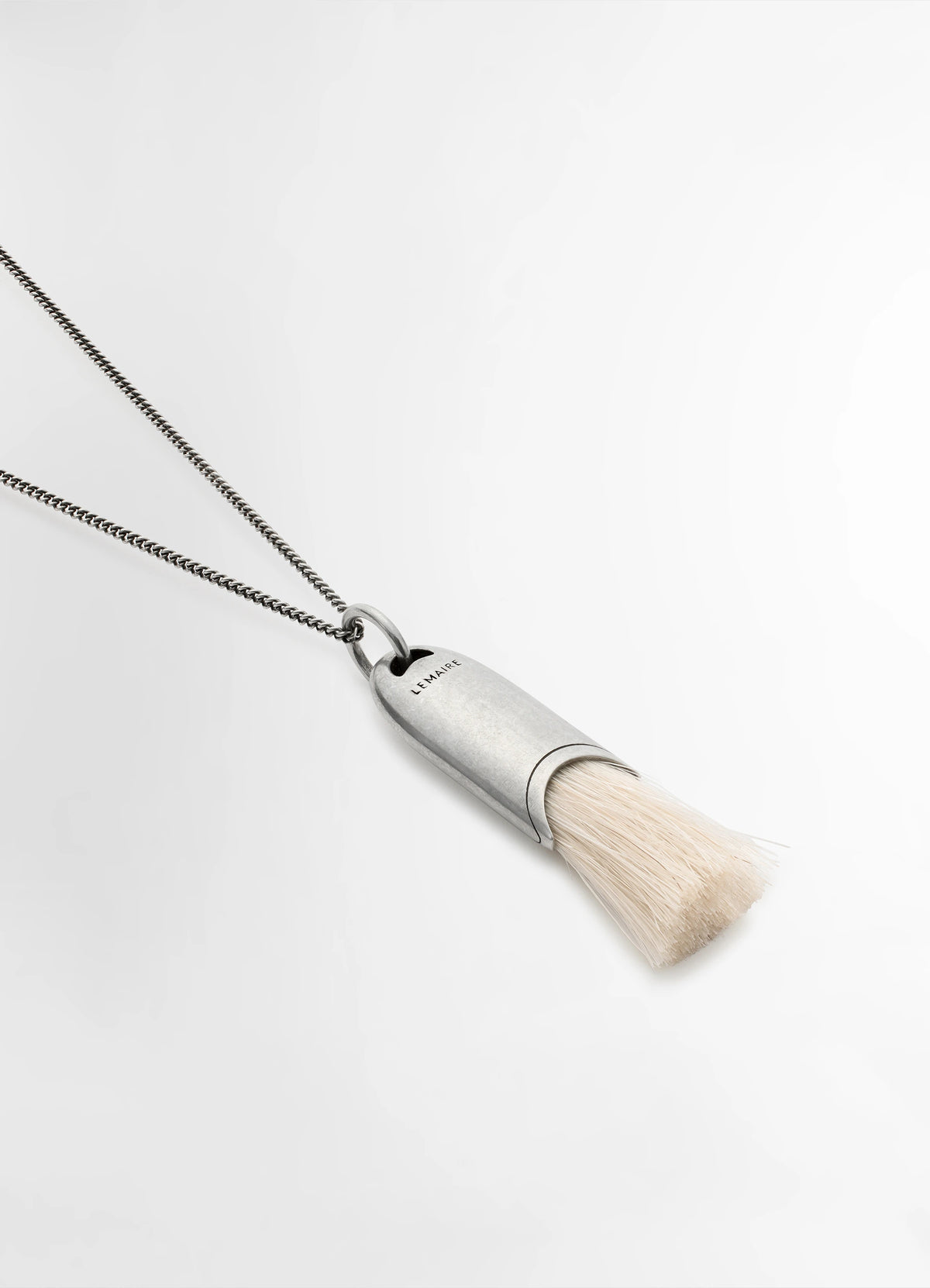 PERSONAL BRUSH NECKLACE - Silver / Blond - Brass - Unisex | LEMAIRE