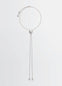 Lemaire Rattle Bolo Tie in Silver-plated Brass, product shot, Front view Western tie style