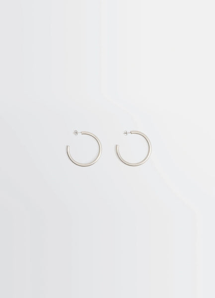 CLASSIC HOOPS M IN SILVER - Silver - Rhodium Silver - Unisex | LEMAIRE