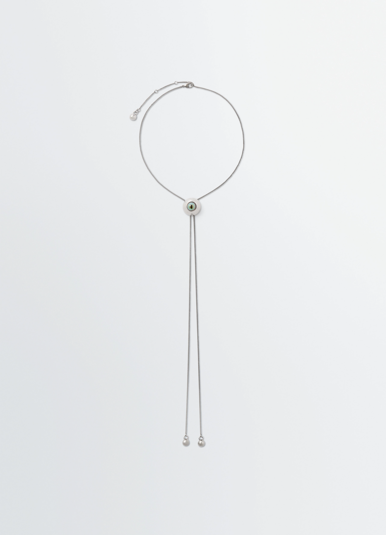 Cat eye rattle bolo tie