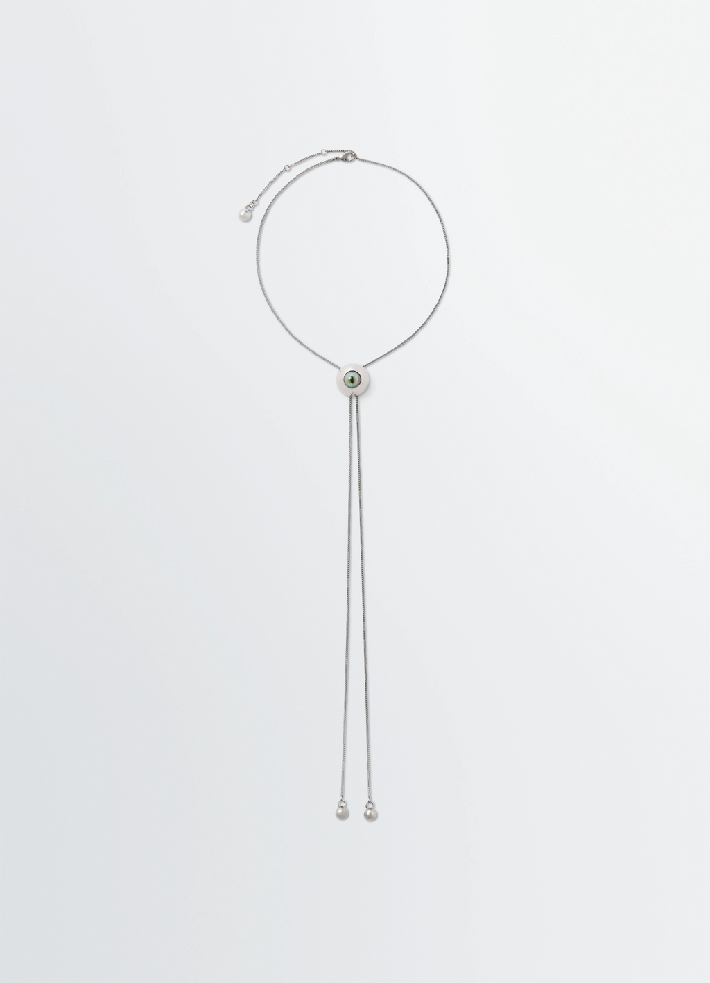 CAT EYE RATTLE BOLO TIE - Glacier - Brass - Unisex | LEMAIRE