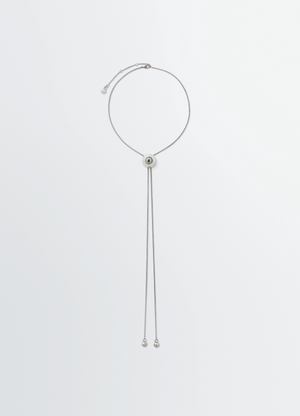 Cat eye rattle bolo tie