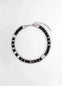 Lemaire Abacus Necklace in Shiny silver brass, black onyx, product shot, Top view Adjustable chocker