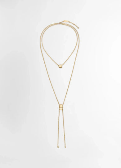 christophe lemaire COLLIER ABACUS BOLO TIE DORÉ