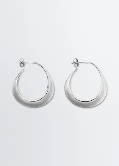 HOOPS DROP EARRINGS IN SILVER