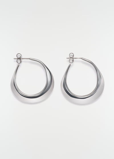 HOOPS DROP EARRINGS IN SILVER