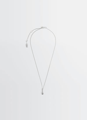 Clove Necklace in Hammered Patinated Brass, product shot, Front view Delicate pendant