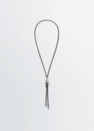 SNAKE BOLO TIE NECKLACE IN LEATHER
