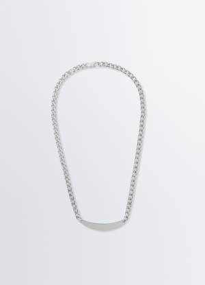 Collier id en argent rhodié
