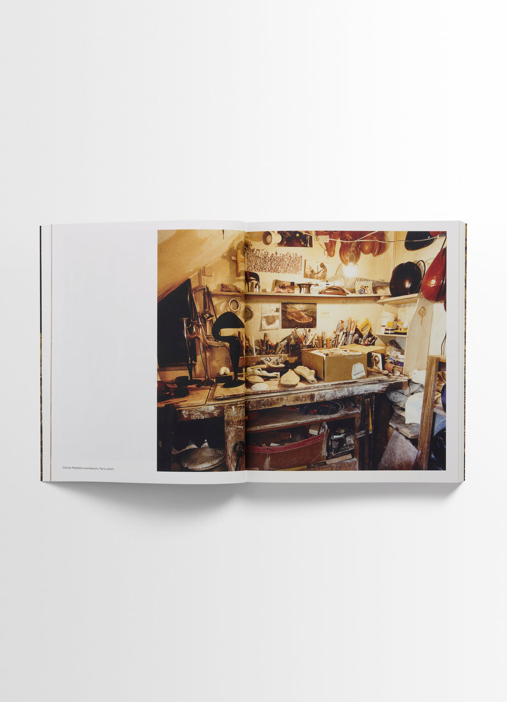 Carlos Peñafiel Book in Molded Leather, product shot, side open display interior page detail