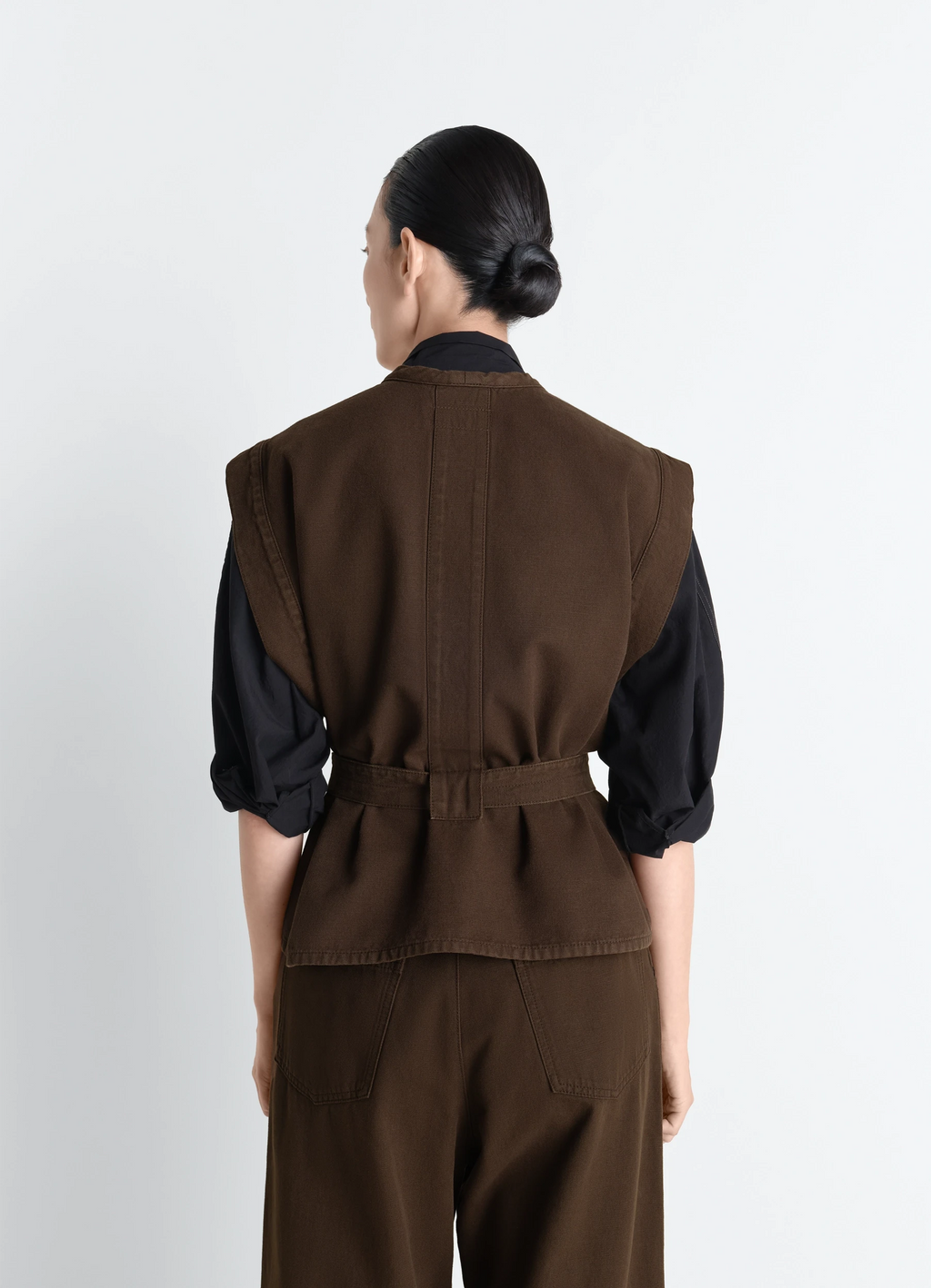 Chasuble in dyed broken twill