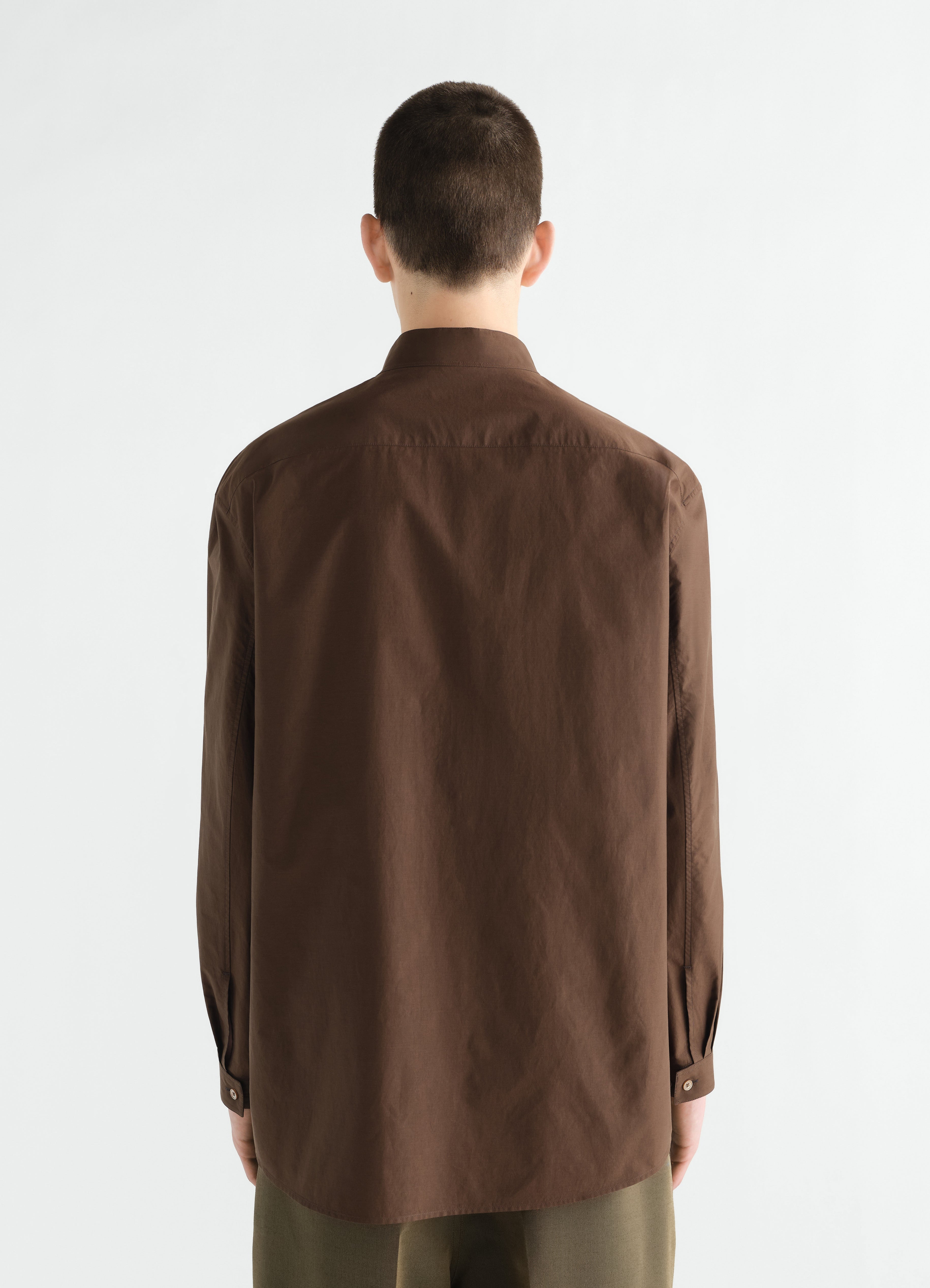 VAREUSE TOP IN WASHED COTTON SILK - Truffle - Washed Cotton Silk