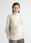 STAND-COLLAR TOP IN LIGHT COTTON CHAMBRAY