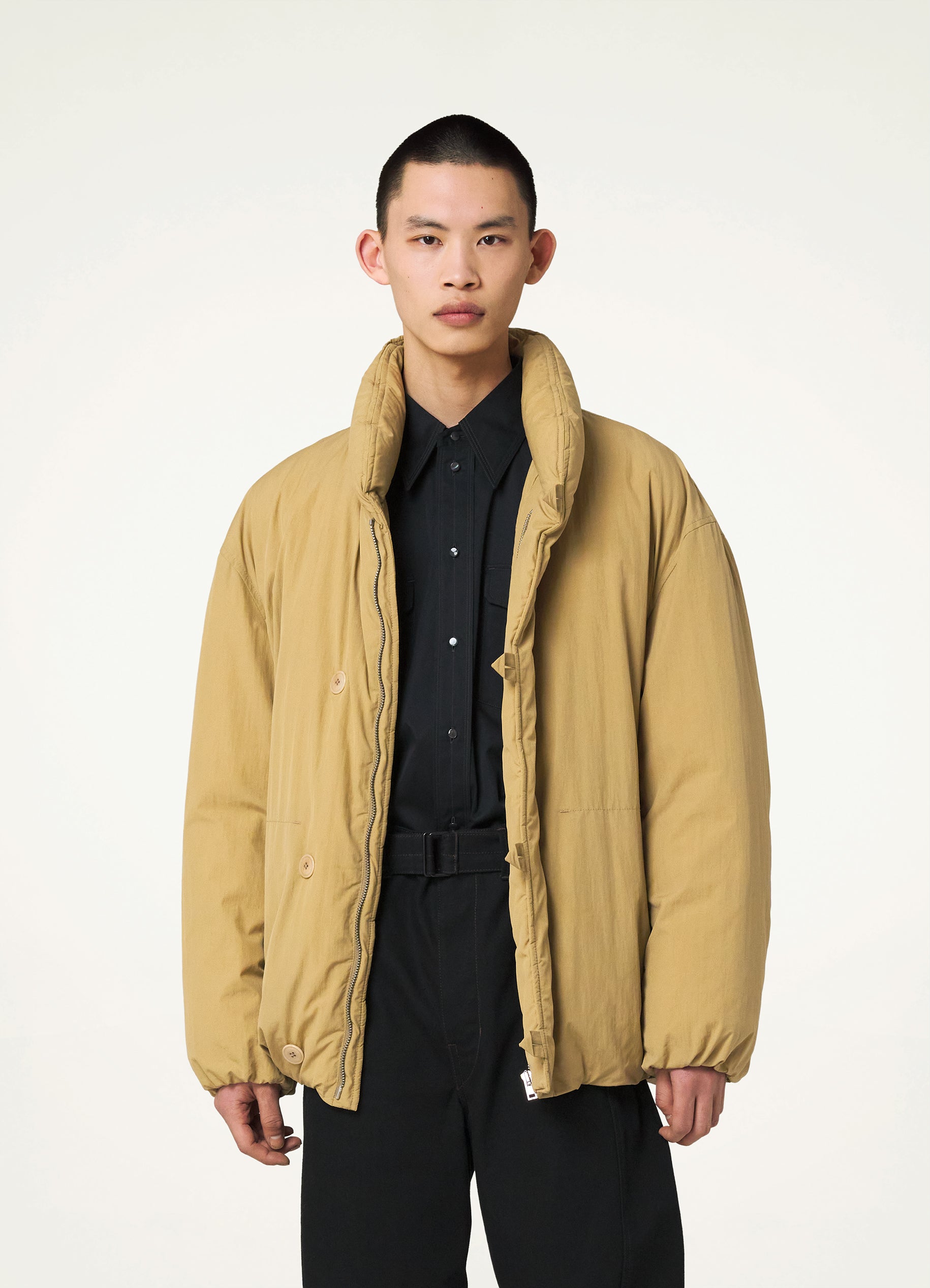 Water-Repellent Down Jacket in Ochre Khaki color - LEMAIRE