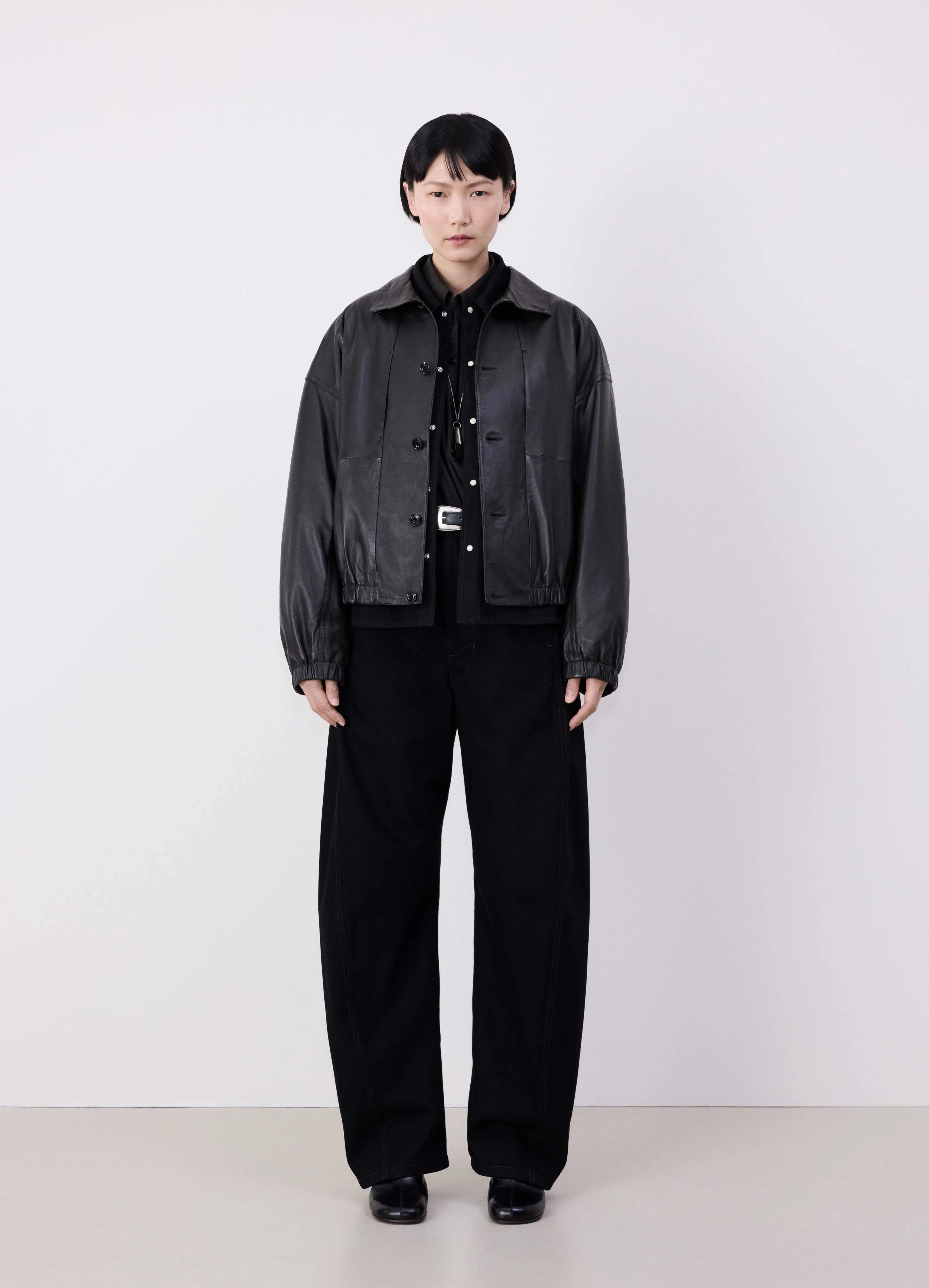 Black Belted Two Pocket Jacket LEMAIRE