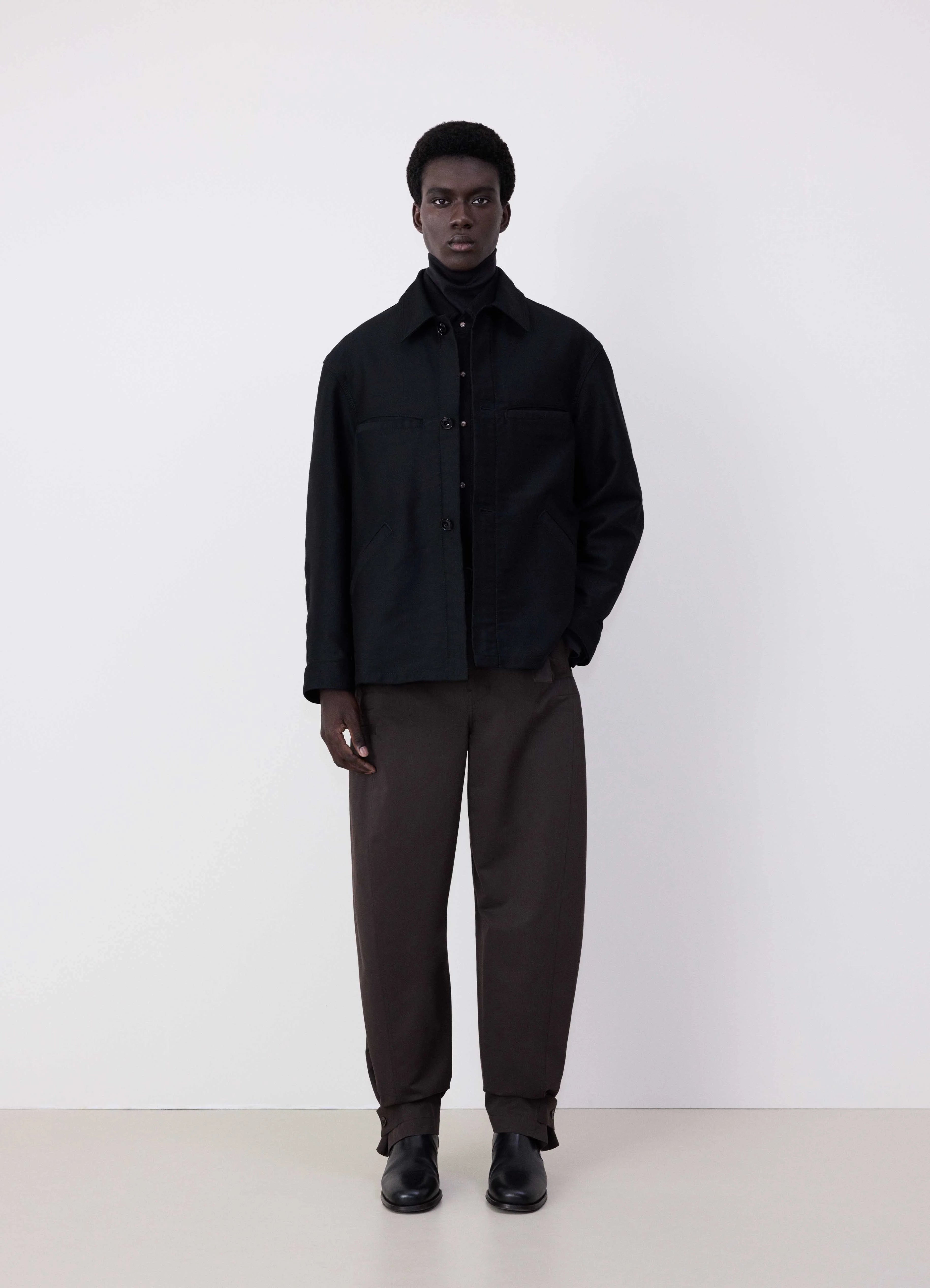 LEMAIRE 22AWテーパードウールスラックス 48 ブラック LEMAIRE 22AWテーパードウールスラックス 48 ブラック