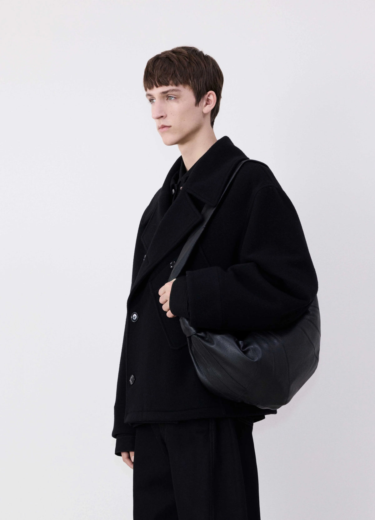 Black Dispatch Peacoat | LEMAIRE