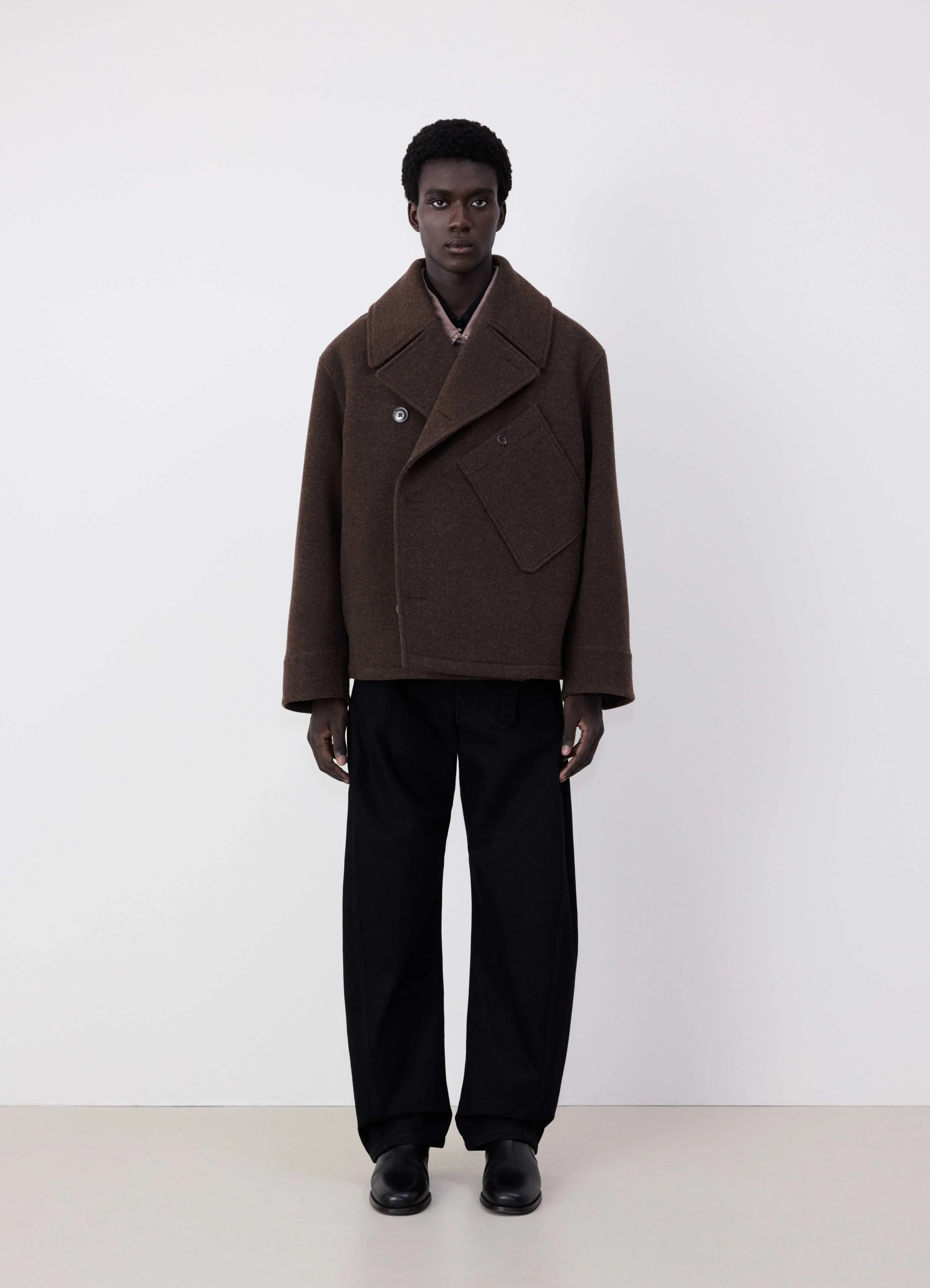 lemaire cropped crombie jacket lemaire cropped crombie jacket