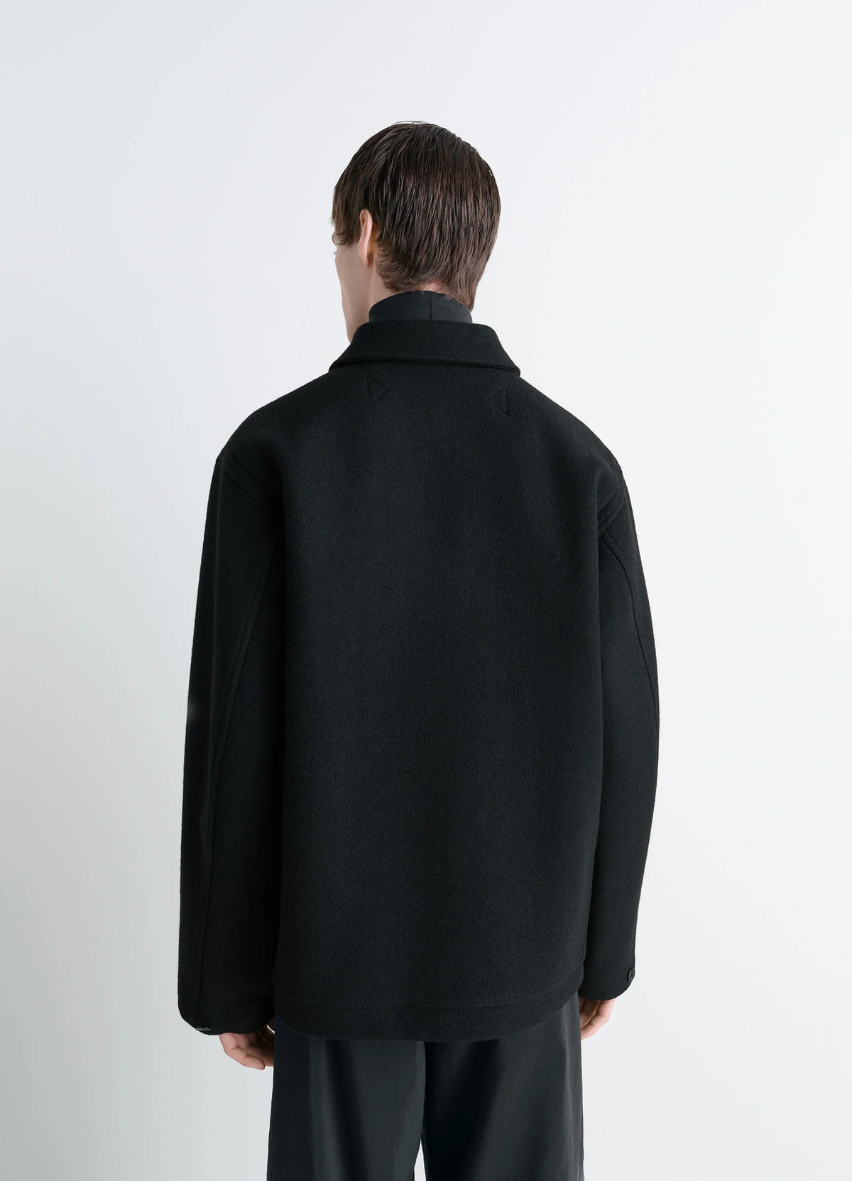 UTILITY JACKET - Black - Melton Wool - Men | LEMAIRE