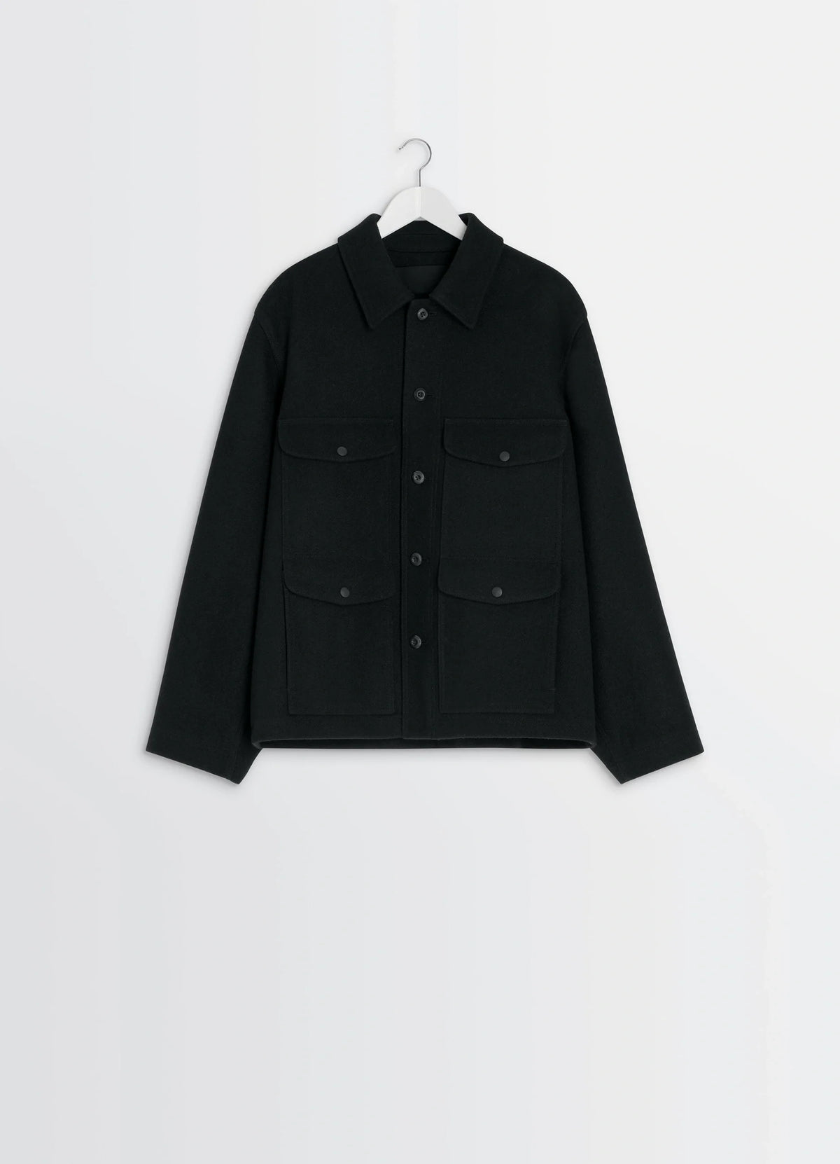 UTILITY JACKET - Black - Melton Wool - Men | LEMAIRE